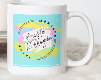 Best Colleague Mug | Personalized Mug with Profession, Name, City | Favorite Colleague | Work Colleague Gift | Colleague Birthday