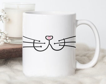Cat whisker cup | For cat lovers, mistresses & masters | | printed on both sides Dishwasher safe | Netti Li Jae®
