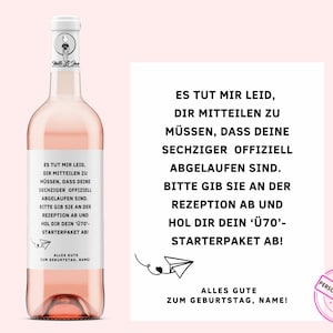 70 | Étiquette de vin personnalisée | cadeau de vin personnalisé pour le 70e anniversaire | Autocollants de vin 70 | Netti Li Jae®