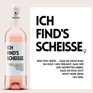 Für Kolleginnen und Kollegen zum Abschied oder Ruhestand | Personalisiertes Weinetikett | Ich find's  Scheisse, dass ... | Netti Li Jae®