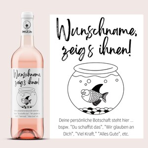 Zeig's ihnen | Neuanfang, Viel Glück, Alles Gute, Mach's Beste draus | Personalisiertes Weinetikett | inkl. Wunschbotschaft | Netti Li Jae®