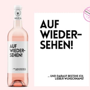 Kollegenabschied | Personalisiertes Weinetikett | Geschenk Ausstand und Renteneintritt | Abschiedsgeschenk | Auf Wiedersehen | Netti Li Jae®
