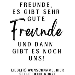 Freundschaft Personalisiertes Weinetikett Geschenk für die Freundin, für die beste Freundin, für den Freund Netti Li Jae® Bild 3