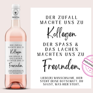 Kollegen Geschenk | Geschenk Ausstand und Renteneintritt | Personalisiertes Weinetikett | Abschiedsgeschenk von Kollege | Netti Li Jae®
