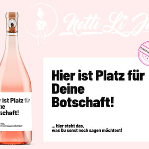 Dein eigener Text | Personalisiertes Weinetikett | zu dem Anlass, den Du bestimmst | Sekt, Prosecco-, Weinflaschen Etikett | Netti Li Jae®