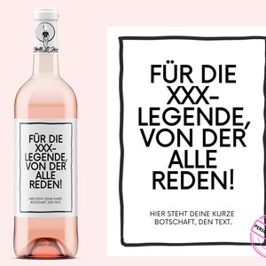 La légende dont tout le monde parle | Étiquette de vin personnalisée | pour l'occasion que vous déterminez | Cadeau de vin | Netti Li Jae®