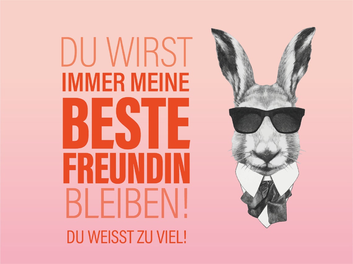 Du Wirst Immer Meine Beste Freundin Bleiben Du Weißt Zuviel Etsy