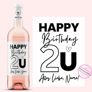 Birthday | Personalized birthday wine label | Happy Birthday | 30, 40, 50, 60, 70, 80 | Birthday gift for women and men | Netti Li Jae®