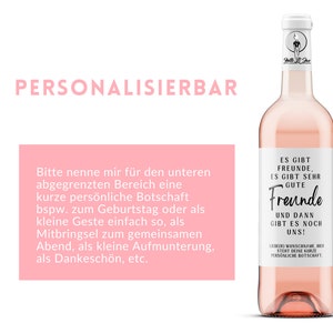 Freundschaft Personalisiertes Weinetikett Geschenk für die Freundin, für die beste Freundin, für den Freund Netti Li Jae® Bild 4