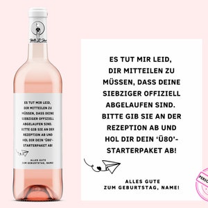80| Etichetta vino personalizzata | regalo di vino personalizzato per l'ottantesimo compleanno | Adesivi per vino 80 | Netti Li Jae®