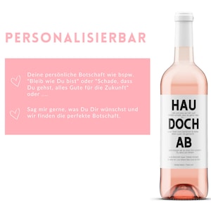 Kollegenabschied Personalisiertes Weinetikett Geschenk Ausstand und Renteneintritt Abschiedsgeschenk von Kollegen Netti Li Jae® Bild 4