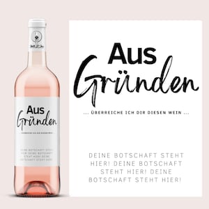 Zu vielen Anlässen | Personalisiertes Weinetikett | inkl. deiner Wunschbotschaft | Geburtstag, Abschied, Aufmunterung o.ä. | Netti Li Jae®