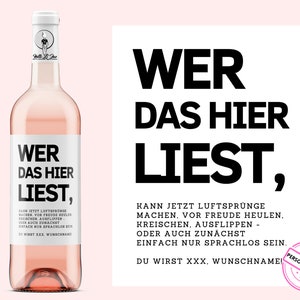Annonce de grossesse | Étiquette de vin personnalisée | Quiconque lira ceci pourrait paniquer Nous allons avoir un bébé | Netti Li Jae®