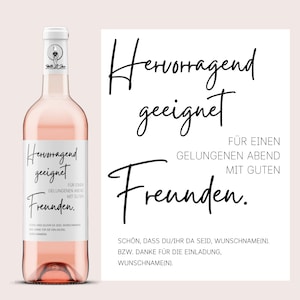 Freundschaft | Hervorragend geeignet für einen Abend mit guten Freunden | Personalisiertes Weinetikett | Weingeschenk | Netti Li Jae®