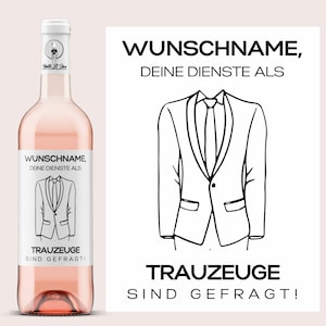 Trauzeuge fragen | Möchtest Du mein Trauzeuge werden | Personalisiertes Weinetikett | Trauzeuge Geschenk | Netti Li Jae®
