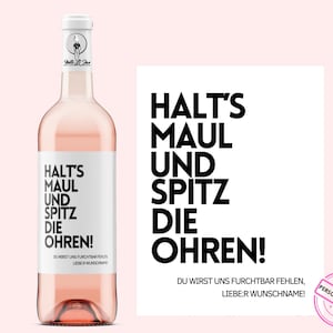 Abschied  | Weinetikett personalisiert| Abschiedsgeschenk für Frau und Mann Kollegen | Umzug | Rente | Pensionierung|  Netti Li Jae®