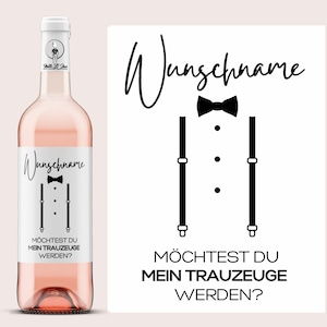 Trauzeuge fragen | Möchtest Du mein Trauzeuge werden | Personalisiertes Weinetikett | Trauzeuge Geschenk | Netti Li Jae®