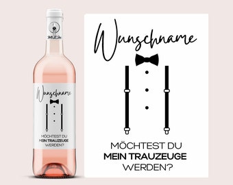 Ask to be my best man | Will you be my best man? | Personalized wine label | Best man gift | Netti Li Jae®