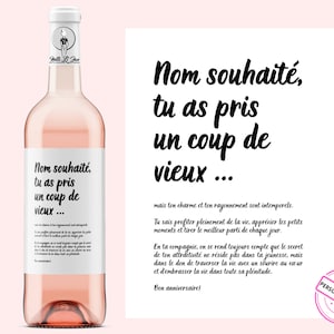 Anniversaire | Etiquette de vin personnalisée | Le vernis est parti |  Netti Li Jae®.