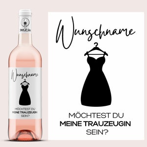 Questions pour les demoiselles d'honneur | étiquette de vin personnalisée | Nom souhaité, souhaiteriez-vous être ma demoiselle d'honneur ? | avec le nom souhaité | Netti Li Jae®