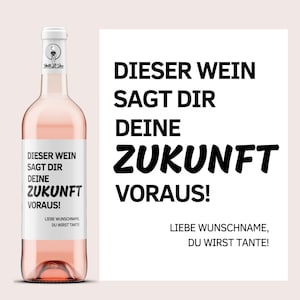 Étiquette de vin de tante | étiquette de vin personnalisée | annonce de grossesse | Tu vas être tante | Netti Li Jae®