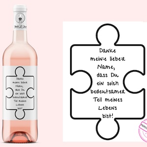 Gepersonaliseerde wijnetiket | Liefde | vriendschap | Wijncadeau | Cadeau voor beste vriend, beste vriend | Netti Li Jae®