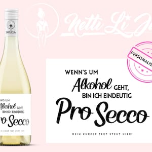 Bottiglia di prosecco etichetta vino | Etichetta personalizzata per spumanti e prosecchi | Regalo per feste | buon compleanno donna e uomo | Netti Li Jae®