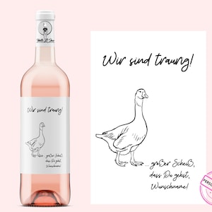 Mossa d'addio sciopero | Etichetta del vino | Siamo tristi! | È un vero peccato che tu te ne vada! | Regalo d'addio colleghi | Netti Li Jae®