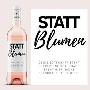 En lugar de flores | Etiqueta de vino o cerveza personalizada | incluyendo el mensaje deseado | Gracias | Pequeño regalo de agradecimiento | Netti Li Jae®