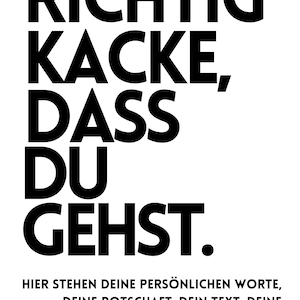 Kollegenabschied Richtig Kacke, dass Du gehst Personalisiertes Weinetikett Ausstand Abschiedsgeschenk Kollegen Netti Li Jae® Bild 3