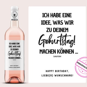 anniversaire | Étiquette de vin personnalisée | cadeau de vin personnalisé | joyeux anniversaire femme et homme | Netti Li Jae®