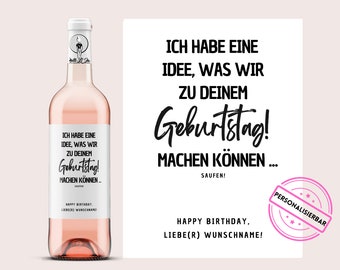 birthday | The paint is off | Personalized Wine Label | personalized wine gift | happy birthday woman and man | Netti Li Jae®