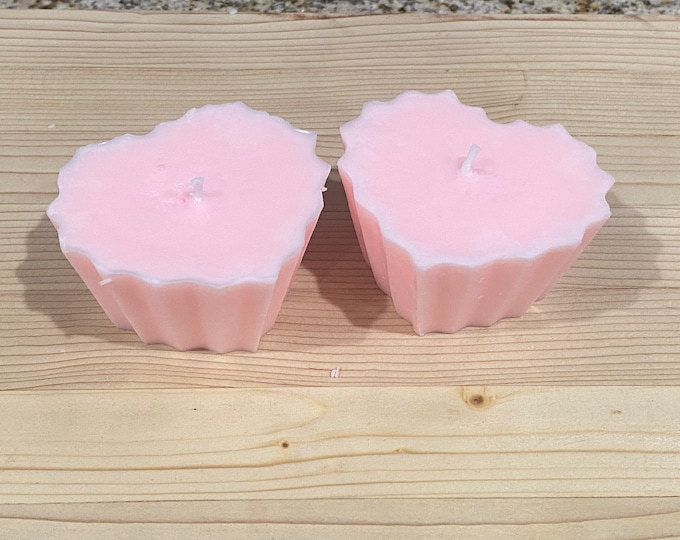 2 pc heart novelty candles