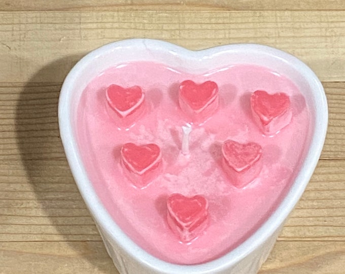 Heart Shaped Valentines Day Candle