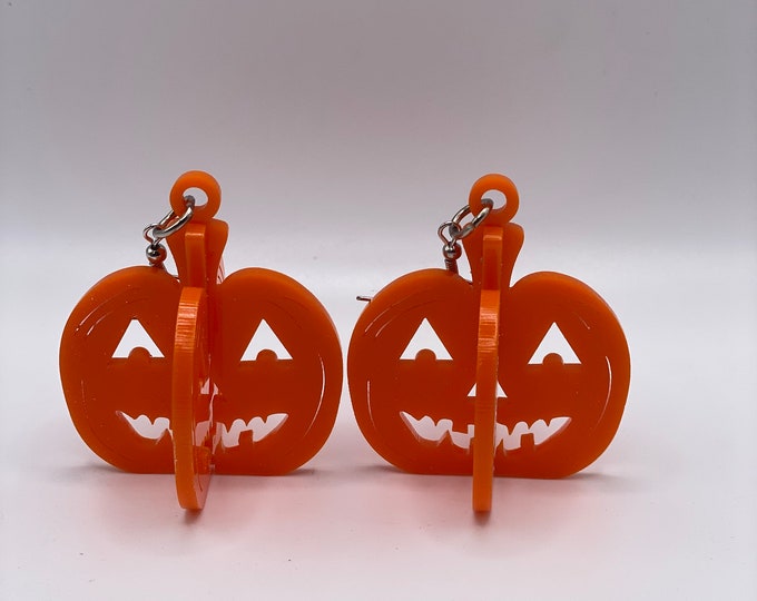 3D Pumpkin Earrings