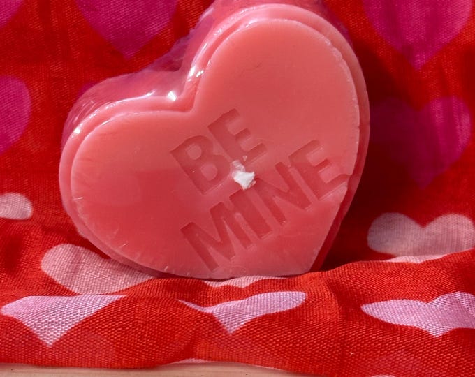 Conversation Heart Candle