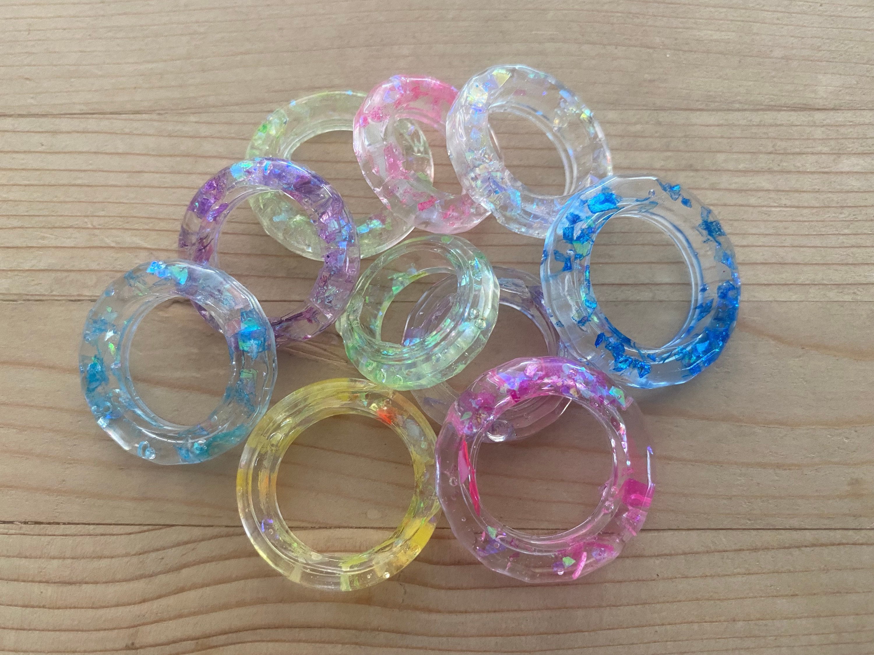 Handmade resin deals rings