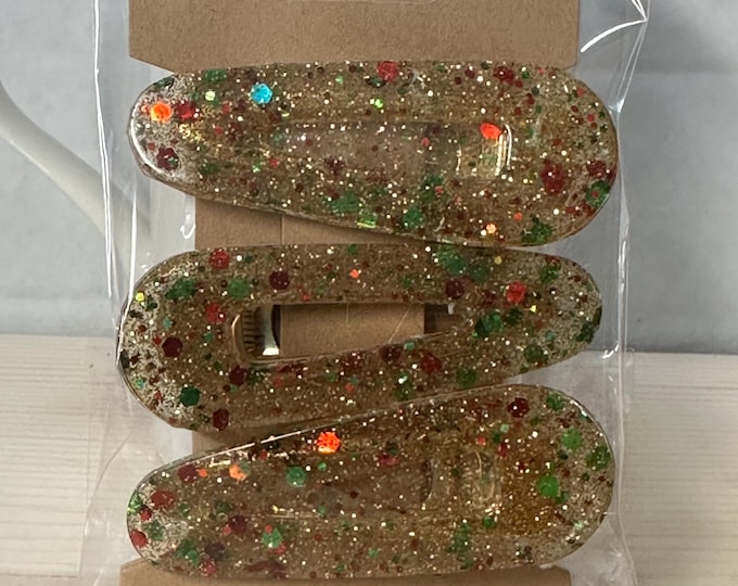 3 pc Christmas Barrette Set