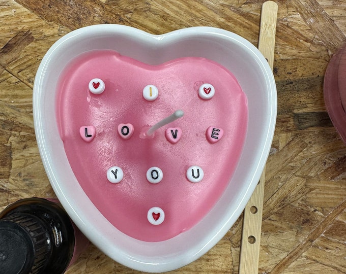 Hidden Message Valentine's Day Candle