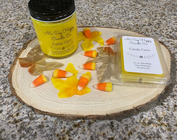 Candy Corn Scented Candle All Natural Soy Wax Candles