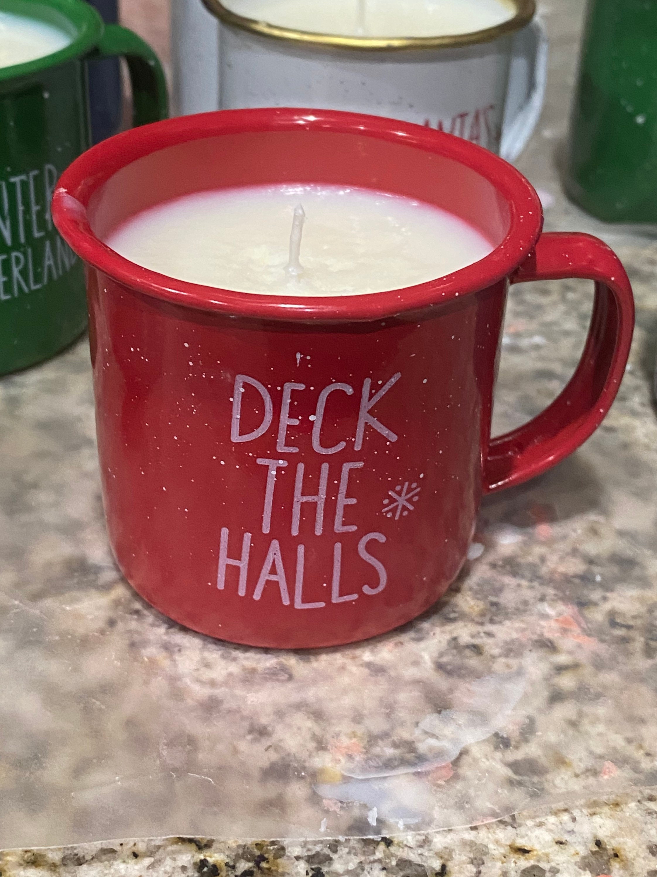 Mini coffee mug holiday candle