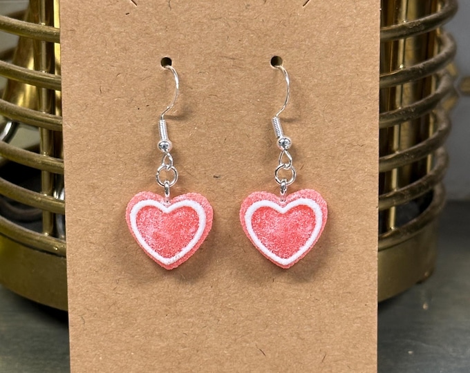 Frosted Heart  Earrings