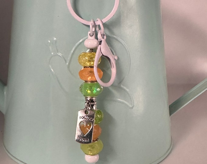Beaded Charm Keychain