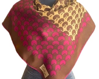 Vintage Bellotti Silk Scarf With Rolled Hem 30 Inch, Como Italy,  Designer Fashion,  Accessories