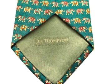 Vintage Jim Thompson  NWT Tie Elephant Pattern/ Men's Accessories