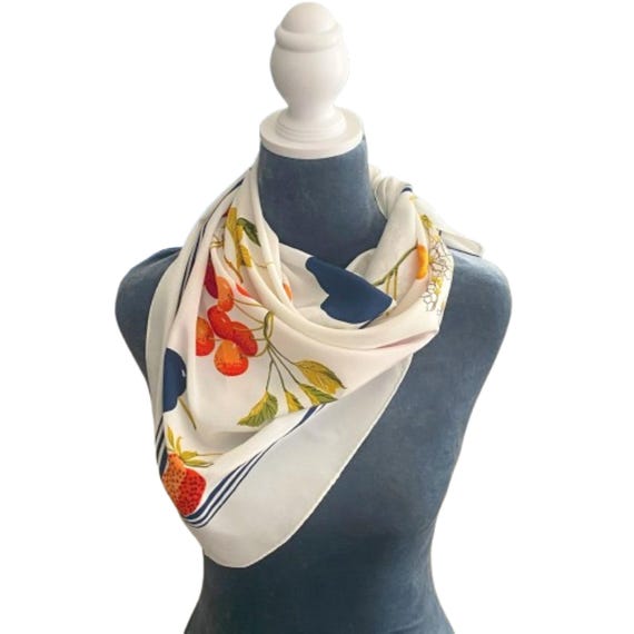 Echo Soft Polyester Scarf Fruit Pattern 27 Inch V… - image 3