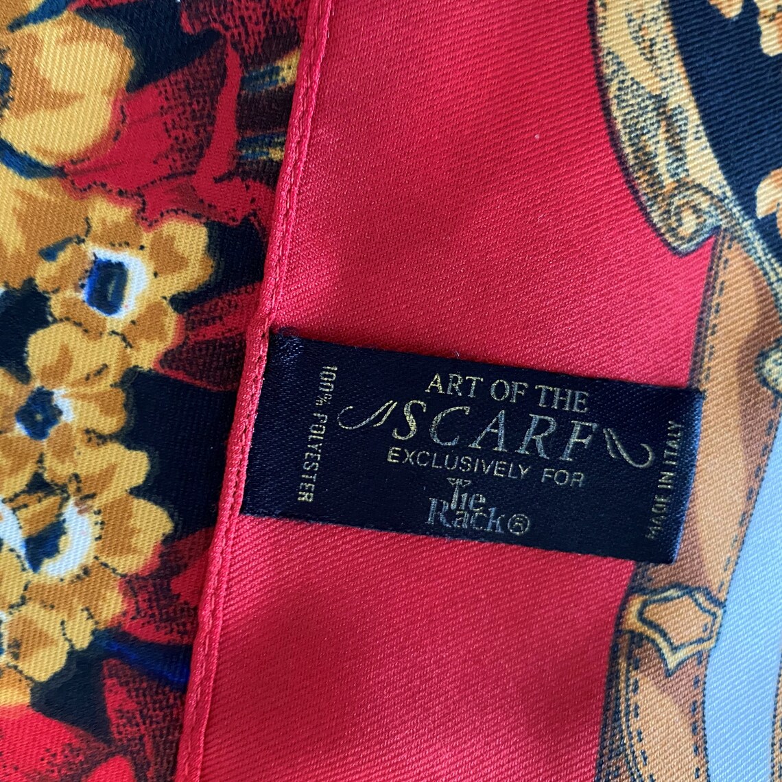 Art of the Scarf TIE RACK Polyester Scarf 30.5 Inch/ Vintage Etsy