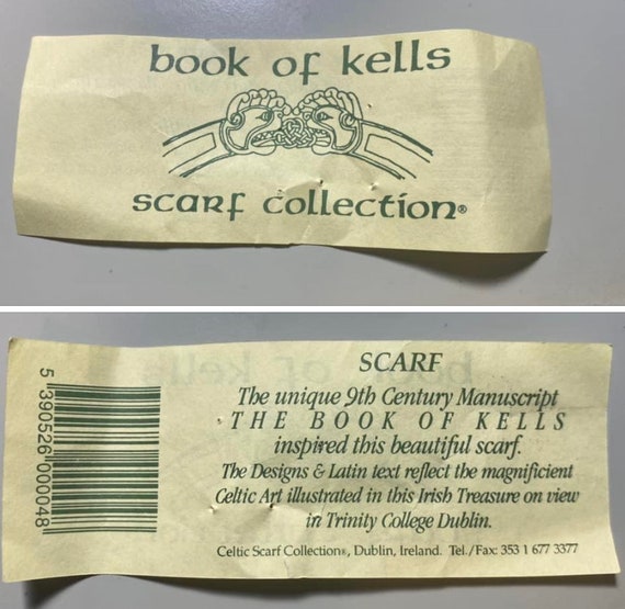 Book Of Kells Scarf 12 x 54 Vintage Collector Sca… - image 6