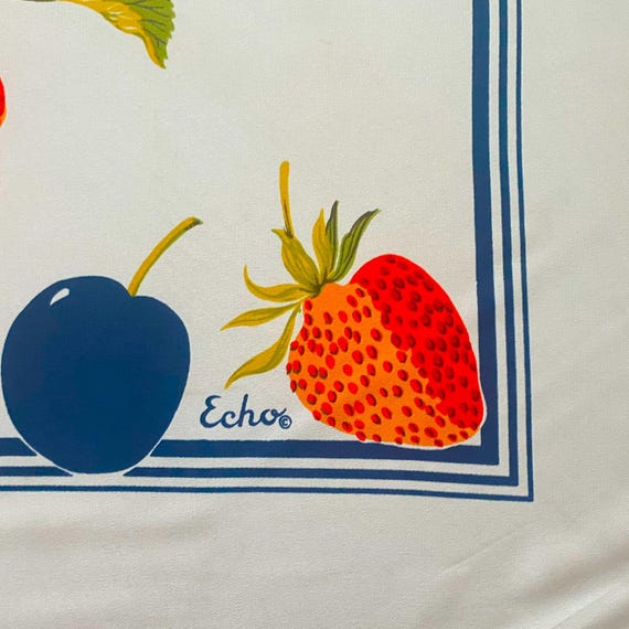 Echo Soft Polyester Scarf Fruit Pattern 27 Inch V… - image 5