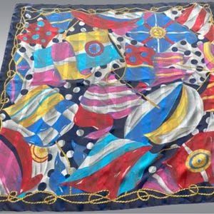 Specialty House Colorful Polyester Scarf 35 Inch Vintage Designer Fashion Accessories